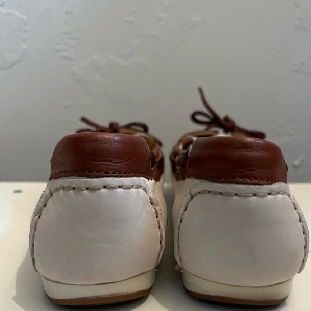 EUC Women's 80's 90's Cole Haan Leather Cream Boat Shoes Loafers Size 7.5 - Picture 6 of 6